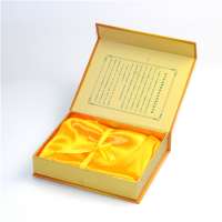 Wholesale custom printing logo gift paper boxes / luxury wig packaging box with silk satin