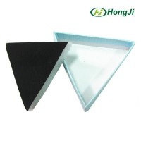 Solid color Triangle Shape Paper Jewelry Box With Velvet Foam Insert