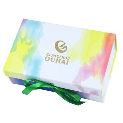 Luxury Customized Logo Glitter Bundle Hair Extension Packaging Box With Logo