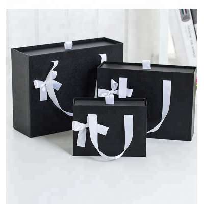 Custom Creative Gift Packaging Slide Drawer Boxes With Silk Bow Knot