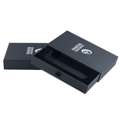 Luxury drawer cardboard black phone case cover boxes packaging box for wholesale