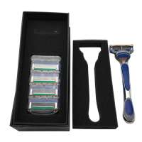 Custom Black Printing Top and Bottom Style Razor Packaging Box With EVA Foam Insert