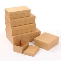 Luxury custom square brown cardboard gift box with lids and Matt Lamination white cardboard boxes packaging