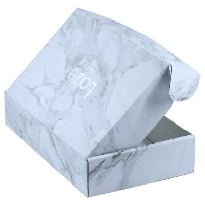 Marble Printing Corrugated Box Custom Mailer Shipping Carton Box