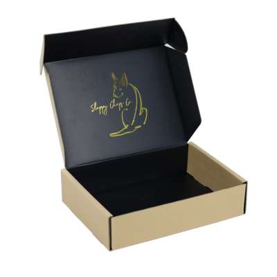 Wholesale clothing black E flute cardboard carton shipping mailing corrugated box